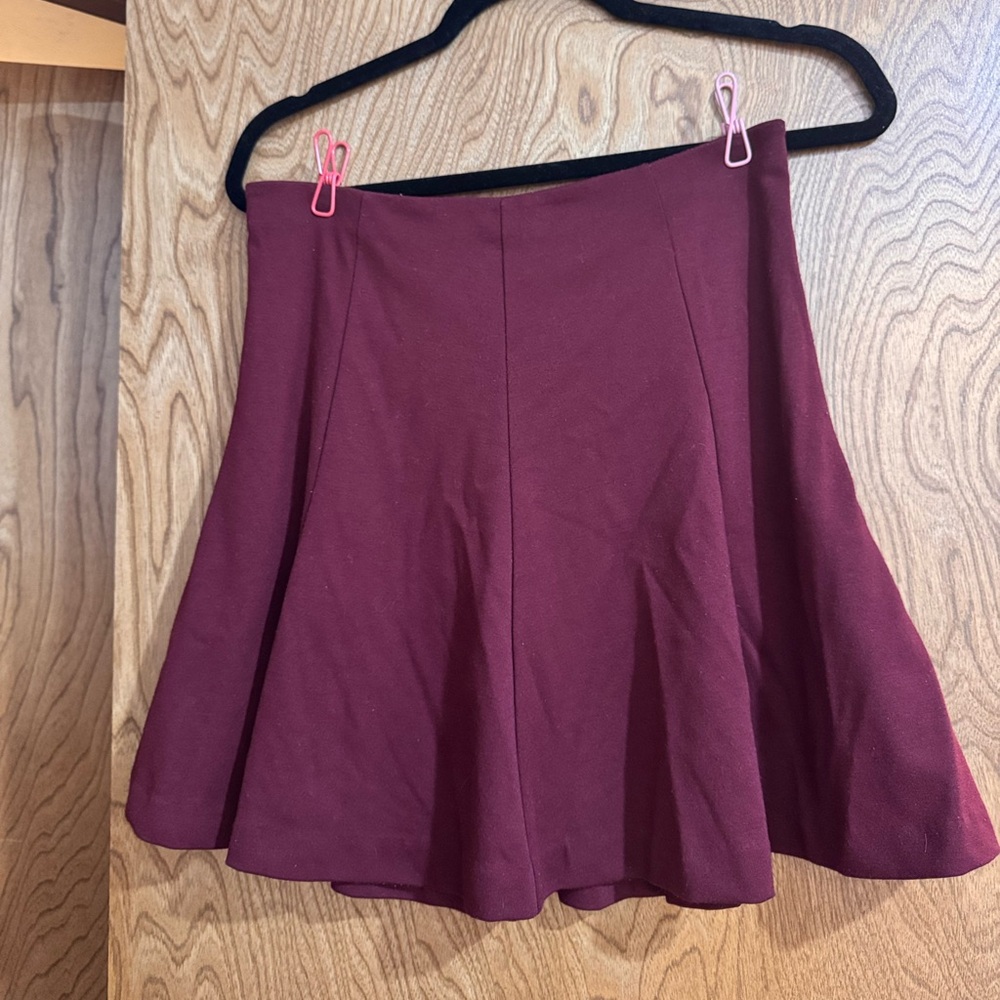 Banana Republic Burgundy Skater Skirt